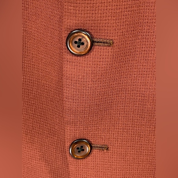 Beaver Brook Blazer Men’s Sz 42R Virgin Wool Career 3-Button Burnt Orange Colour - Picture 6 of 13
